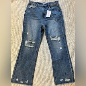 Pink lily straight jeans